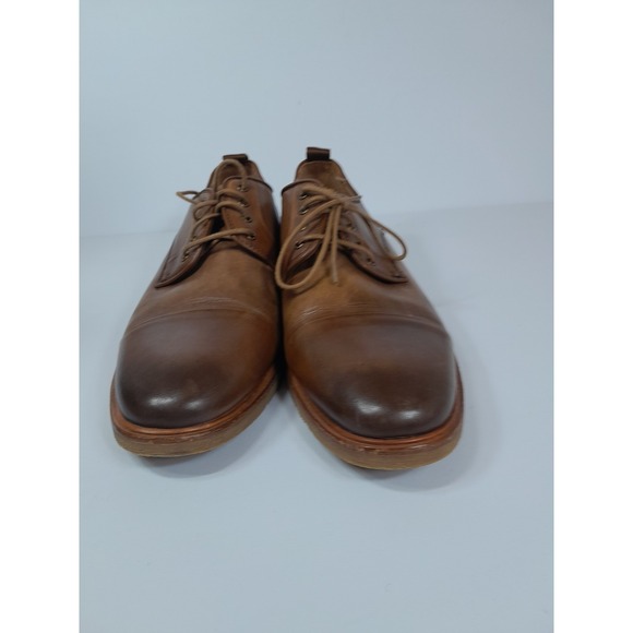 Warfield & Grand Cap Toe Leather Oxford Men Sz 9 Tan Brown - Picture 3 of 9